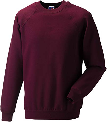Russel Europe Herren Raglan Sweatshirt Pullover, Größe:2XL, Farbe:Burgundy