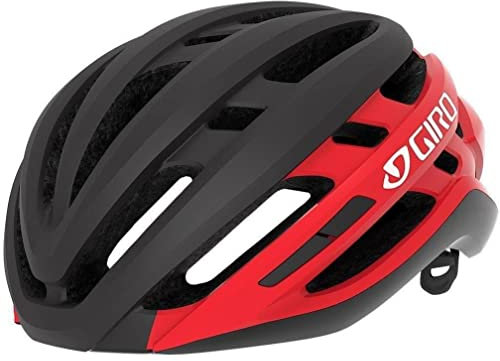 Giro Agilis Rennradhelm – MIPS – In-Mold – verstellbare Passform – Gute Belüftung – Matte Black/Red, Größe: M