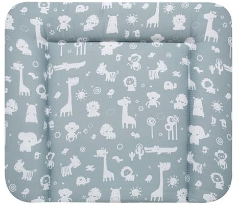 Set ALVI Wickelauflage Wiko Kuschel 75x85 cm mit Stoffwindel Blaubär/weiche Wickelunterlage/Wickeltischauflage Folie beschichtet