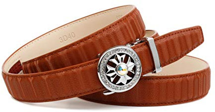 Anthoni Crown Damen Ledergürtel Gürtel, braun, 105