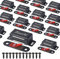 Mousike Cabinet Magnets Magnetic Door Catch Stainless Steel Door Magnet for Kitchen Bathroom Cupboard Wardrobe Closet Closures Cabinet Door Drawer Latch 20 lbs (Black 16Pack)