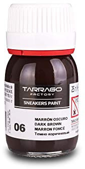Tarrago Sneakers Paint 25 ml | Pinturas Base para Sneakers y Zapatillas Deportivas | Para Cuero Liso, Cuero Sintético y Lona ((06) Marrón Oscuro)