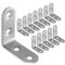 ASelected 50 Pezzi Staffe Angolari in Metallo Inox 40x40mm, Squadrette Angolari di Fissaggio Staffe a L di Fissaggio e la Riparazione di Mobili, Giunti di Rinforzo, Argento