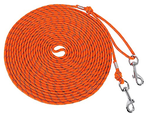 Reflective Cat Leash -50FT Cat Cable Out Escape Proof Walking Leads Yard Long Durable Safe Personalized Extender Leash Traning Play Outdoor for Puppies/Kittens/Rabbits/Small Animals