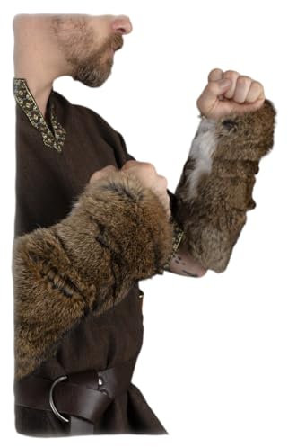 MYTHOLON Armstulpen Fell Deutsche Riesen Braun