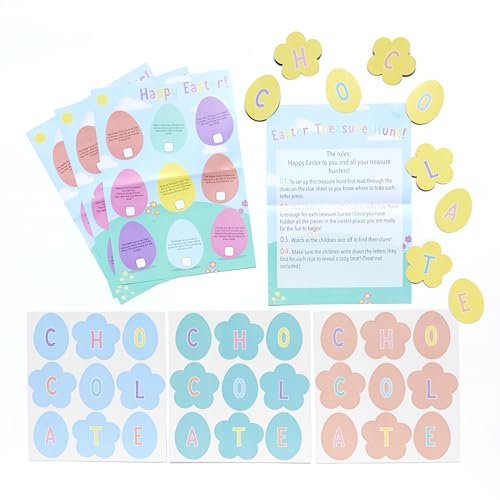 amscan 9913244 Amscan - Easter Egg Chocolate Treasure Hunt Game for 4 Players