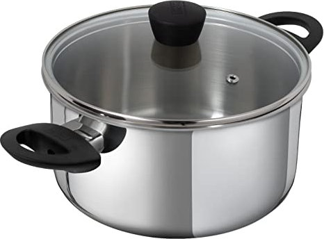 KUHN RIKON Classic Stielkasserolle mit Deckel beschichtet, Edelstahl, Induktion, 1,5/16 cm