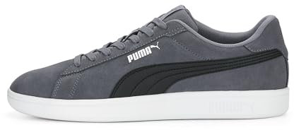 PUMA Unisex Smash 3.0 Sneaker, Gray Tile Black White, 37.5 EU