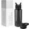 Simple Modern Water Bottle with Straw and Chug Lid | Insulated Stainless Steel Thermos for Sports Gym | Summit Collection | 950ml | Black Leopard