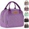 HOMESPON Isolierte Lunchtasche für Frauen Männer Arbeit Erwachsene Kühltasche Lunchbox Behälter (Lila)