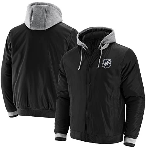 Fanatics Herren NFL NHL Sateen Jacke Farbe: Schwarz (NHL); Größe: XXXL
