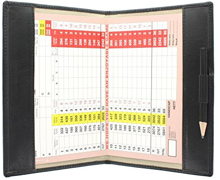 Mala Leather Golf Scorecard Holder - UK and EU Scorecards Style 2316d Black