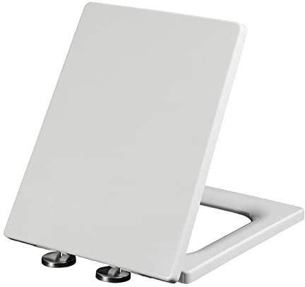 Eckig WC Sitz, Toilettendeckel Mit Absenkautomatik, WC-Sitz Mit Quick Release Funktion Abnehmbar, Klobrille Mit Softclose, Klodeckel Aus PP, Klodeckel Rechteckiger