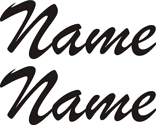 ShirtInStyle Wunschname Angelkahn Boots Bootsaufkleber für Schlauchboote, Text Name Set 2 Stück 80cm Breit, Aufkleber Folie, Farbe Schwarz