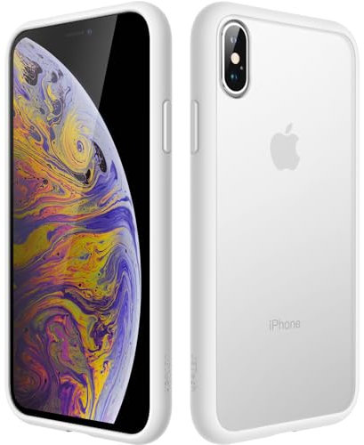 JETech Matte Case for iPhone Xs and iPhone X 5.8-Inch, Shockproof Military Grade Drop Protection, Frosted Translucent Back Phone Cover, Anti-Fingerprint (Grey)