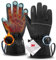 TIBISI Winterhandschuhe -10℃ Warme Thermo Wasserdichte Ski-Handschuhe Fahrradhandschuhe Touchscreen Rutschfest Winddichte Laufen Motorradfahren Wandern Skifahren 3M Thinsulate für Herren Damen