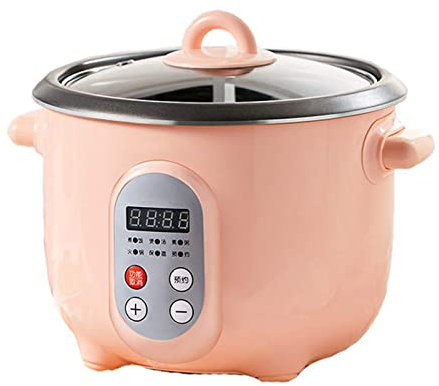 fUfIzU Mini Olla Arrocera Inteligente, Olla Arrocera Pequeña Multifuncional Automática De 2L para El Hogar, Cocina En Dormitorio Pequeño, Olla Arrocera Pequeña, Olla Arrocera Multifunción,Rosado