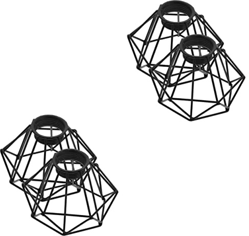 DOITOOL 4Pezzi Paralume in Vintage Forma Diamante per Lampade Sospese e Lampadari Design Retro per Decorare Casa Corridoio Bar