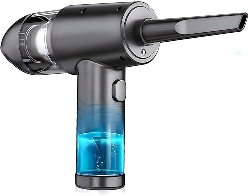 Rawrr Ventilador de Polvo 2 en 1, 51000 RPM, Ventilador de Polvo eléctrico, 3 Marchas, 68 W, inalámbrico, Recargable por USB, Mini Aspirador para el Coche, casa, Cocina, Pelo de Animales, Oficina