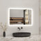 Biubiubath Bathroom LED Mirror with Shaver Socket and 2 USB Ports 800x600mm Dimmable 3 Colour with Demister Pad Touch Sensor Wall Switch Control Lights Vertical Horizontal