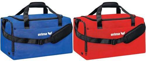 Erima Unisex Team Sport Tasche, new royal, M & Unisex Team Sport Tasche, rot, M