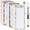 DASHUAIGE 6 Pack Magnetic Shopping List Pad for Fridge and 1 Magnetic Pen Clip 100 Tear Off Sheets Magnetic Grocery List Magnetic Notepad for To Do Lists, Shopping (6 flower)