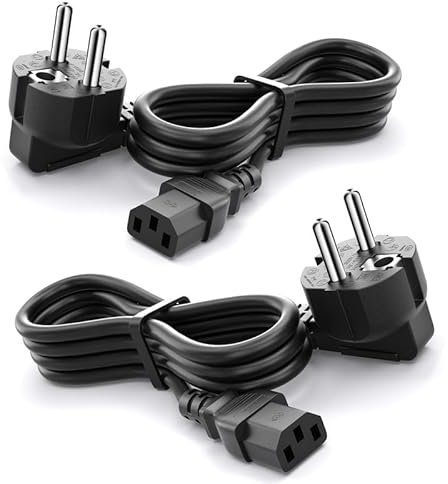(2 unidades de 3 m) 3 pines macho cable de carga, cable de alimentación CYD impresora 250 V 10 A compatible con impresora HP Canon Epson cable de alimentación monitor LG HP Philips Samsung