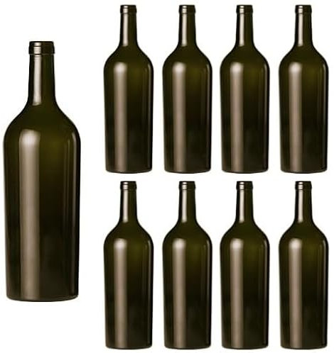 20 PZ - Bottiglia bordolese PREMIUM per vino spumante e frizzante ZETA T/S - Bottiglia Bordolese colore Maya in termopacchi da 20 pz in vetro vuota colorazione uvag per tappi sughero e plastica