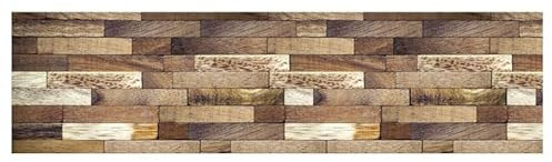 Scenolia Brise Vue Trompe l'oeil imprimé Bois, H.0.8 x L.3 m, 100% occultant, Made in France Colliers de Fixation offerts