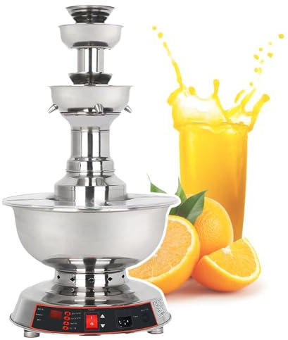 Electric Wine/Champagne Fountain Machine, 120W Commercial Beverage Warmer Dispenser, 3-Tier Beverage Fountain, 3.5L Capacity,0-100℃ Temperature Control