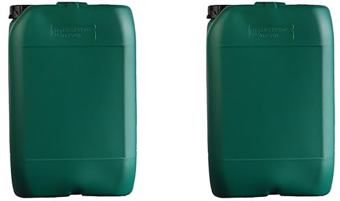 ITP Packaging Plastic Water Storage Containers 20 Litre, Set of 2, Tamper Evident Lids, ideal for Camping, Caravanning, Boating, Water Storage & Transportation (Green)