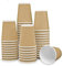 M25 Packs | 100 x Kraft 12 Ounce Ripple 3 Ply Disposable Insulated Paper Cups for Tea Coffee Cappuccino Hot Drinks