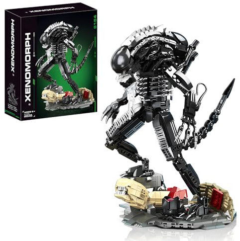 Fuleying Xenomorph Mech Action Figur Bausteine Bausatz für Erwachsene, Aliens Klemmbausteine, Fiction Modell Spielzeug (882PCS)