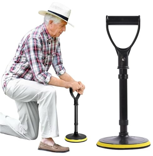 Aufstehhilfe für Senioren, höhenverstellbare Aufstehhilfen, Bettaufstehhilfe, Aufstehhilfe zum Aufstehen vom Boden (Schwarz, Mittelmäßig)