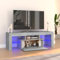 Myheimly TV Schrank mit LED-Leuchten Lowboard Fernsehschrank Fernsehtisch Sideboard HiFi-Schrank TV Möbel Tisch Board 120x35x40cm Grau Sonoma