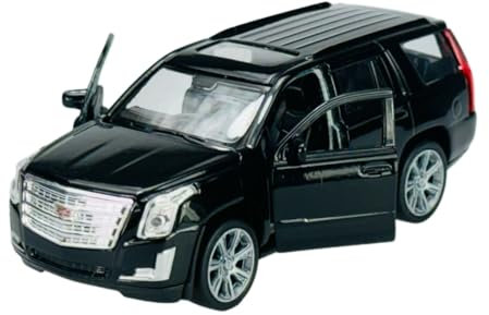 Welly Modell Auto Kompatibel mit Cadillac Escalade GMTK2XL Schwarz SUV 4. Generation Ab 2014 ca 1/34-1/39 Metal Modell Auto Die Cast Neu im Kasten