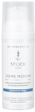 Speick Pure Creme Medium, Parfümfrei & vegan, mit Cherimoya, essentiellen Fettsäuren & Squalan, ausgleichende Pflege für normale & sensible Haut, Naturkosmetik, 50 ml (2 Stück)