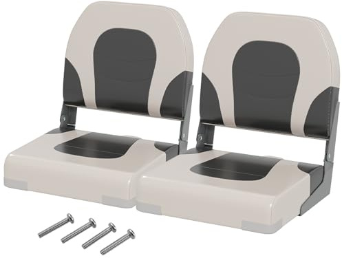 COSTWAY Set di 2 Sedie da Barca, Pieghevole Morbide Imbottite Spesse