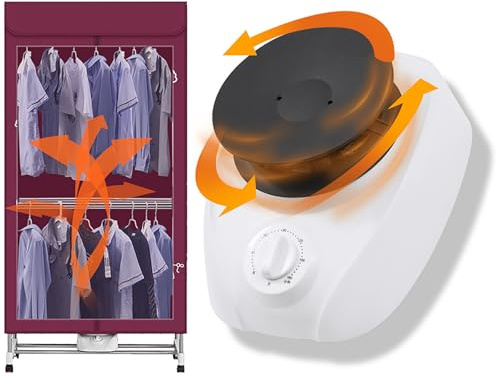 AFGSsm Essiccatore Mainframe, Asciugatrice portatile per bucato, Asciugatrice elettrica portatile con sacchetto per asciugatura, 220V/1000W(EU plug)