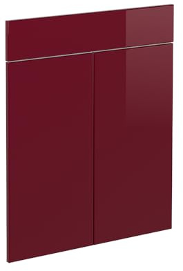 Vicco Küchenfront R-Line, Rot Hochglanz, 59.6 x 70.8 cm | Möbelfront für den Schubunterschrank, passend für R-Line Küchenschränke zur einfachen Montage