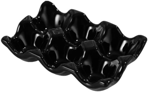 OUNONA Porte-œufs en Céramique Noir Plateau à Œufs pour Réfrigérateur Distributeur Pratique et Support de Présentation Cuisine et Restaurant