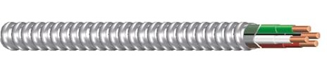 Southwire Armorlite Metal Clad Cable 12 Gauge 3 Conductor, Solid, 25ft