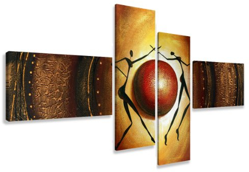 Visario Leinwandbild 195 x 80 cm 6806 XXL Modern Abstraktes Motiv Wandbild Kunstdruck auf Leinwand Fertig Aufgespannt Echter Holzrahmen Wohnzimmer Schlafzimmer Büro Wanddekoration Bild Moderne Kunst
