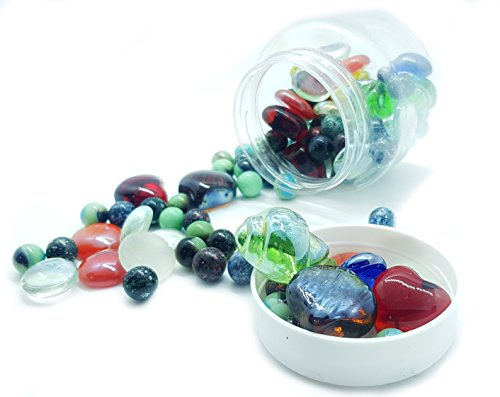 MaRécréation - Bocal de Formes Multicolores : Mini-Billes, Calots Plates et Formes