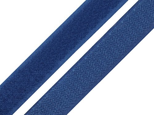 Schnoschi 5 Meter Klettverschluss Dunkelblau 20 mm zum Aufnähen, Haken- und Flauschband