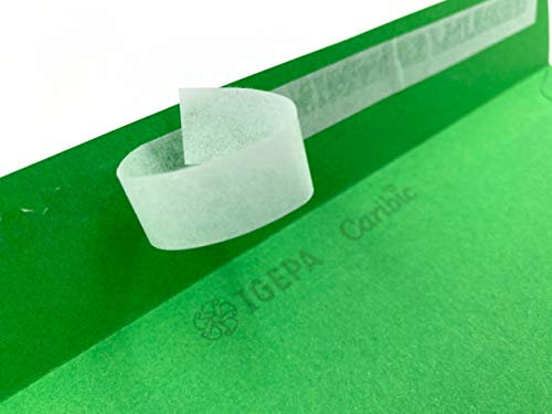 100 Umschläge mit Fenster, Grün, Grasgrün, DIN lang = 220 x 110 mm, Haftklebestreifen, Fensterkuverts