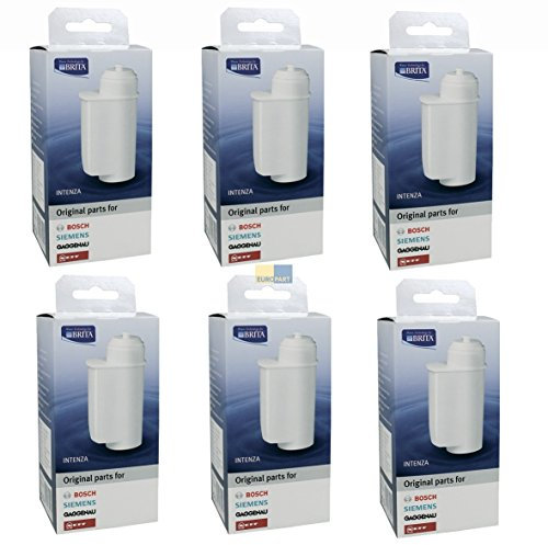 Bosch Siemens 575491 00575491 SET ORIGINAL 6x TCZ7003 TZ70003 Wasserfilter Brita Intenza Steckanschluss z.T. EQ.5 EQ.6 EQ.7 EQ.8 Kaffeeautomat Kaffeevollautomat Kaffeemaschine auch Gaggenau Neff