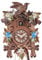 Engstler Schwarzwälder Kuckucksuhr Quarz Blaue Blumen, blau, 22.00 cm