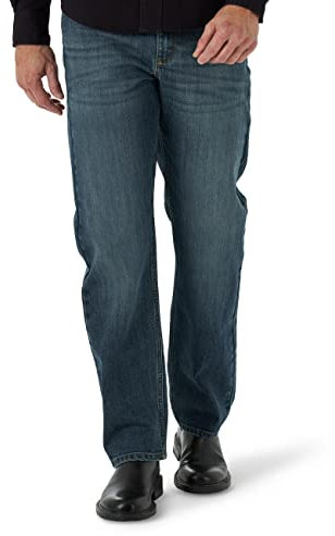 Wrangler Herren Free to Stretch Relaxed Fit Jeans, Marin, 38W / 29L