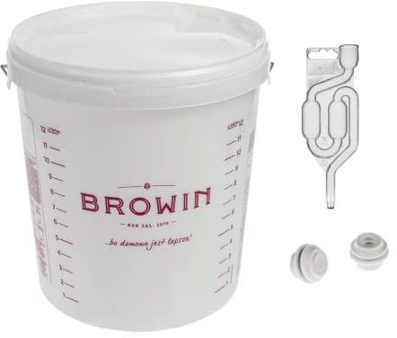 Beste Angebote Recipiente de fermentación de 15 L + tapa + tubo de fermentación, cubo de vino, cerveza, barril de fermentación